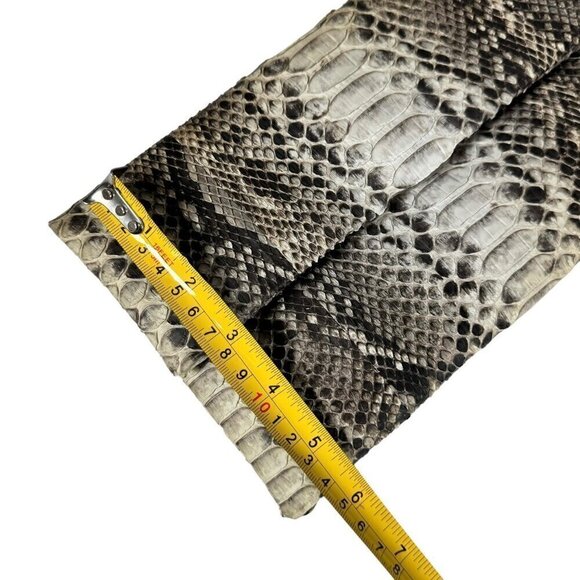 Foldover Clutch Snake Skin Embossed Leather Rectangular Animal Print Minimalist - Picture 9 of 11